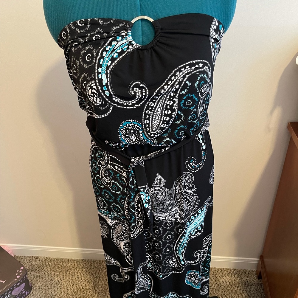 WHBM strapless maxi dress size M